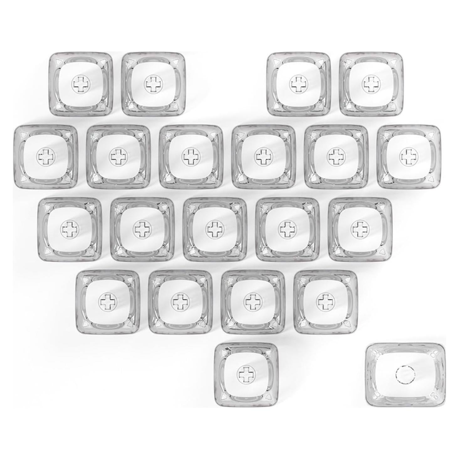 Keycaps Transparentes JSJT 21 Piezas MOA para Teclados MX