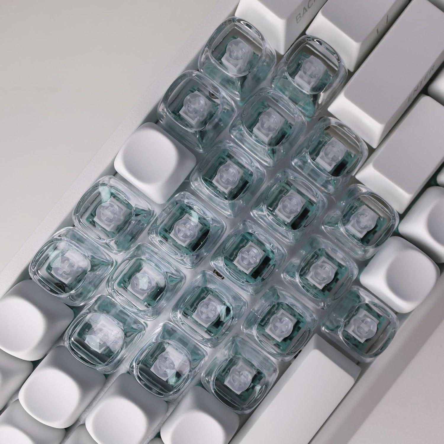 Keycaps Transparentes JSJT 21 Piezas MOA para Teclados MX