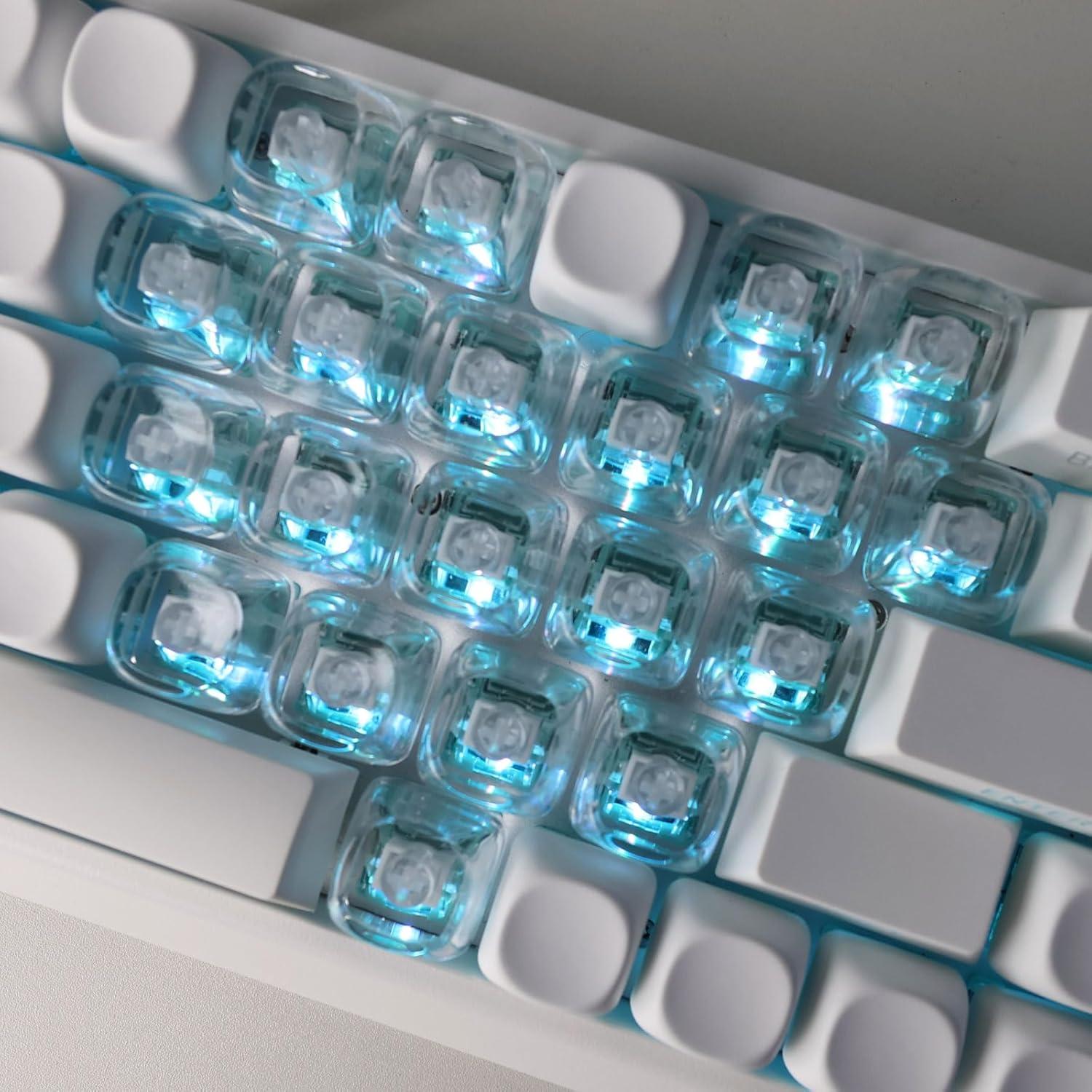Keycaps Transparentes JSJT 21 Piezas MOA para Teclados MX