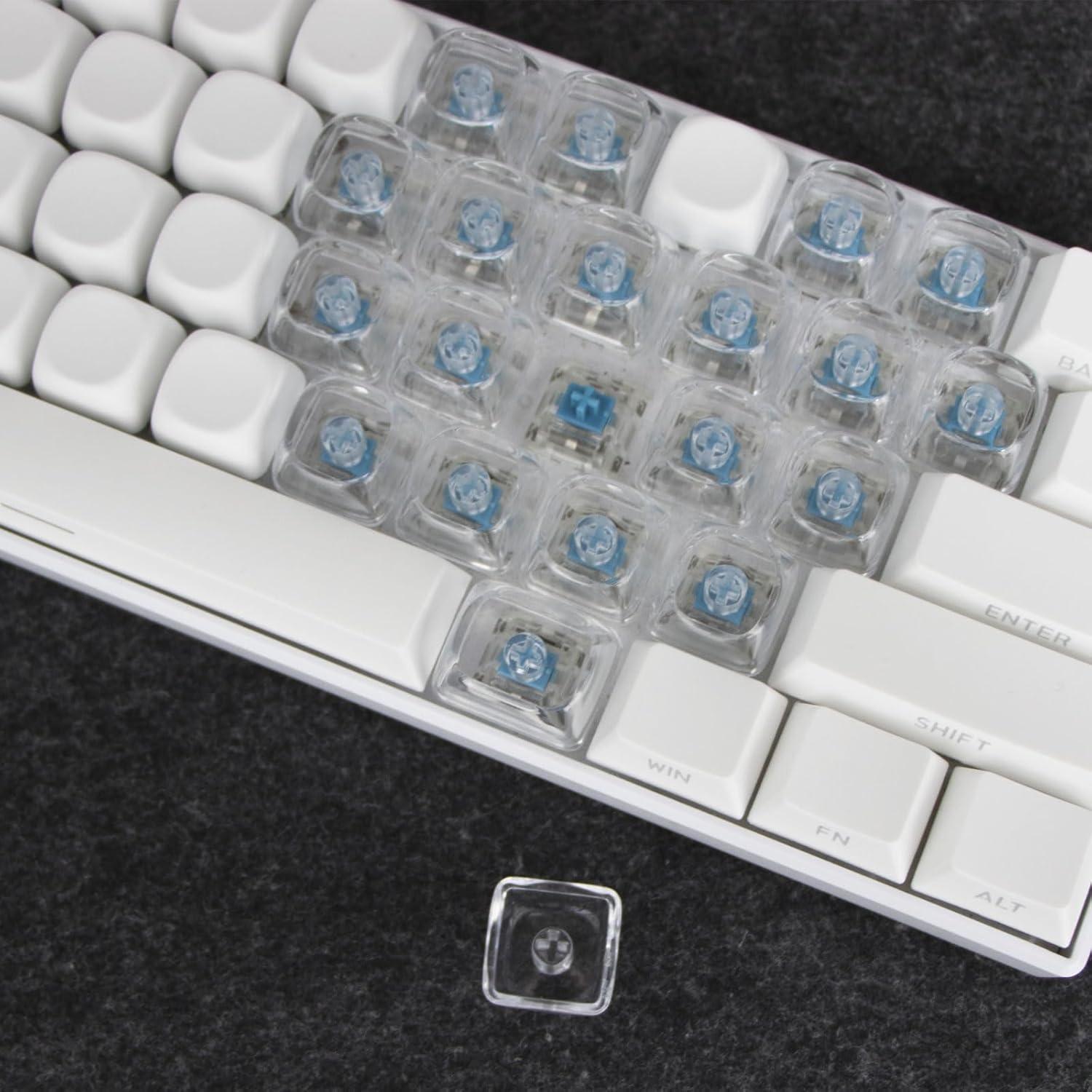 Keycaps Transparentes JSJT 21 Piezas MOA para Teclados MX