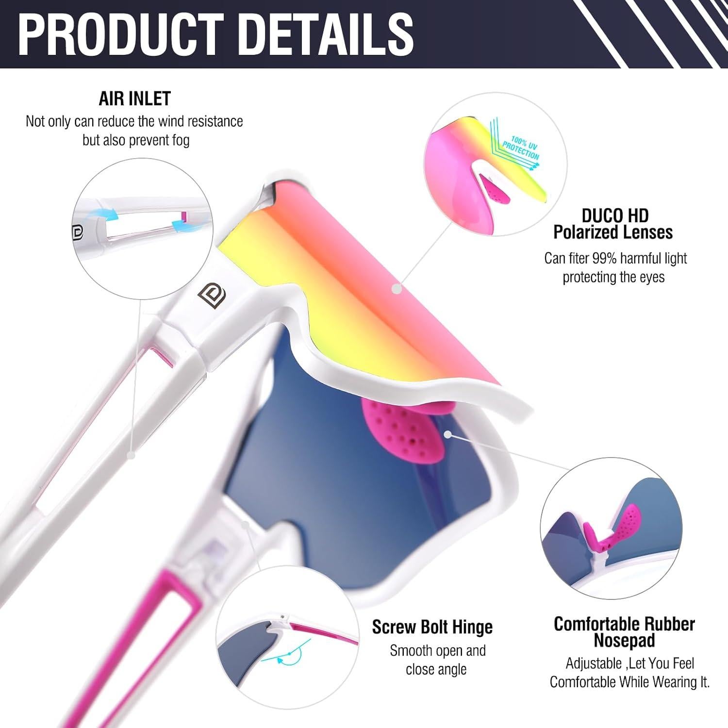 Gafas de sol DUCO DC0023 polarizadas UV400 para deportes