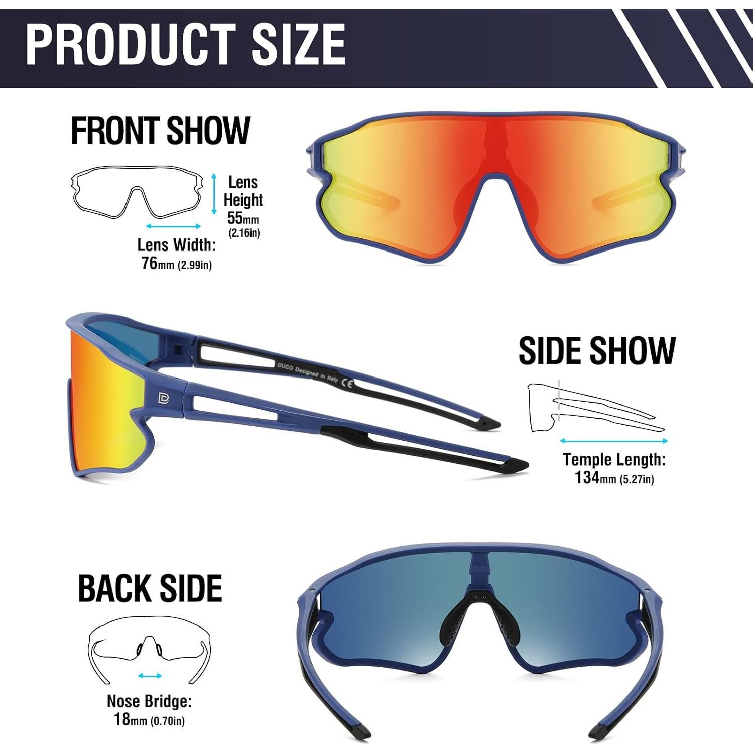 Gafas de sol polarizadas DUCO DC0023 para deportes UV400