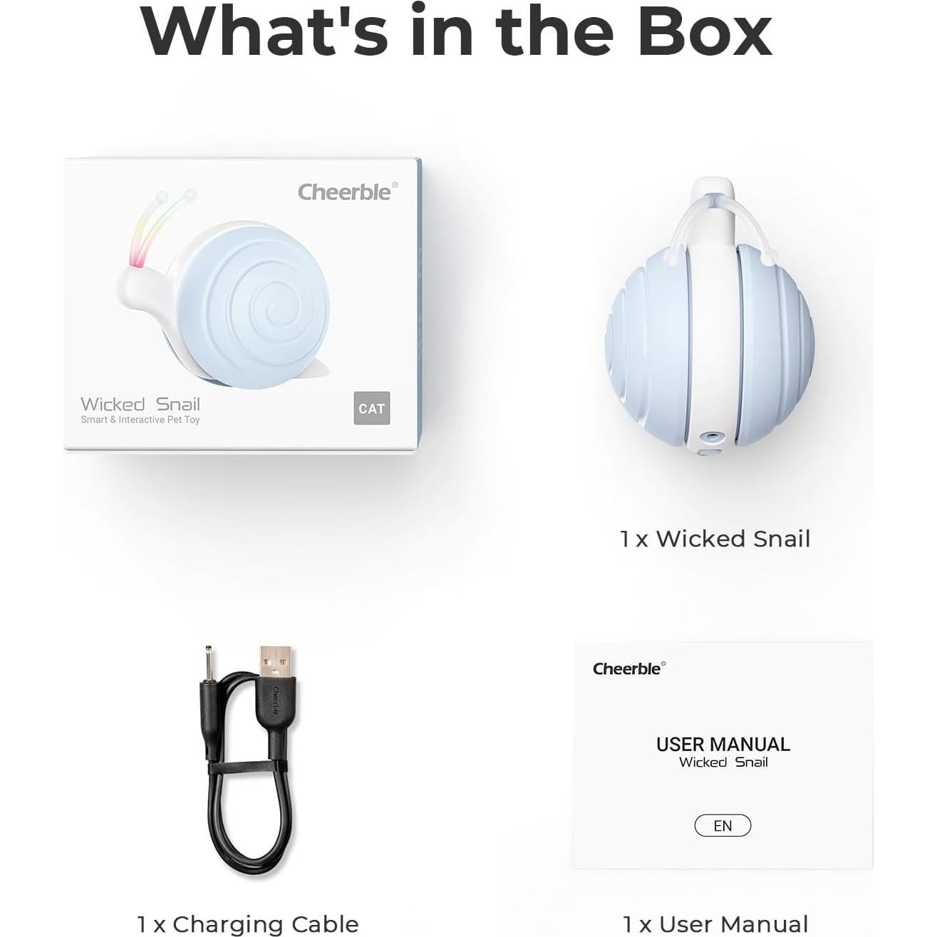 Juguete Interactivo Cheerble Caracol Malvado para Gatos