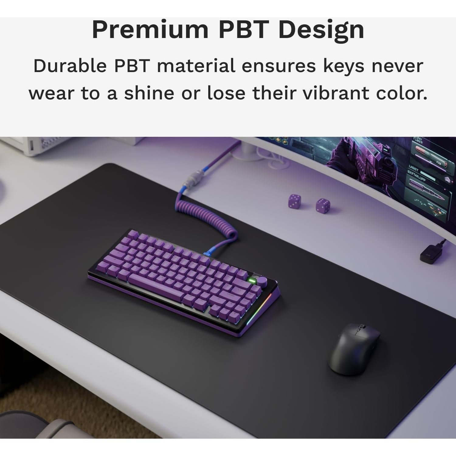 Teclas PBT Glorious GPBT Basics Púrpura para Teclados Mecánicos