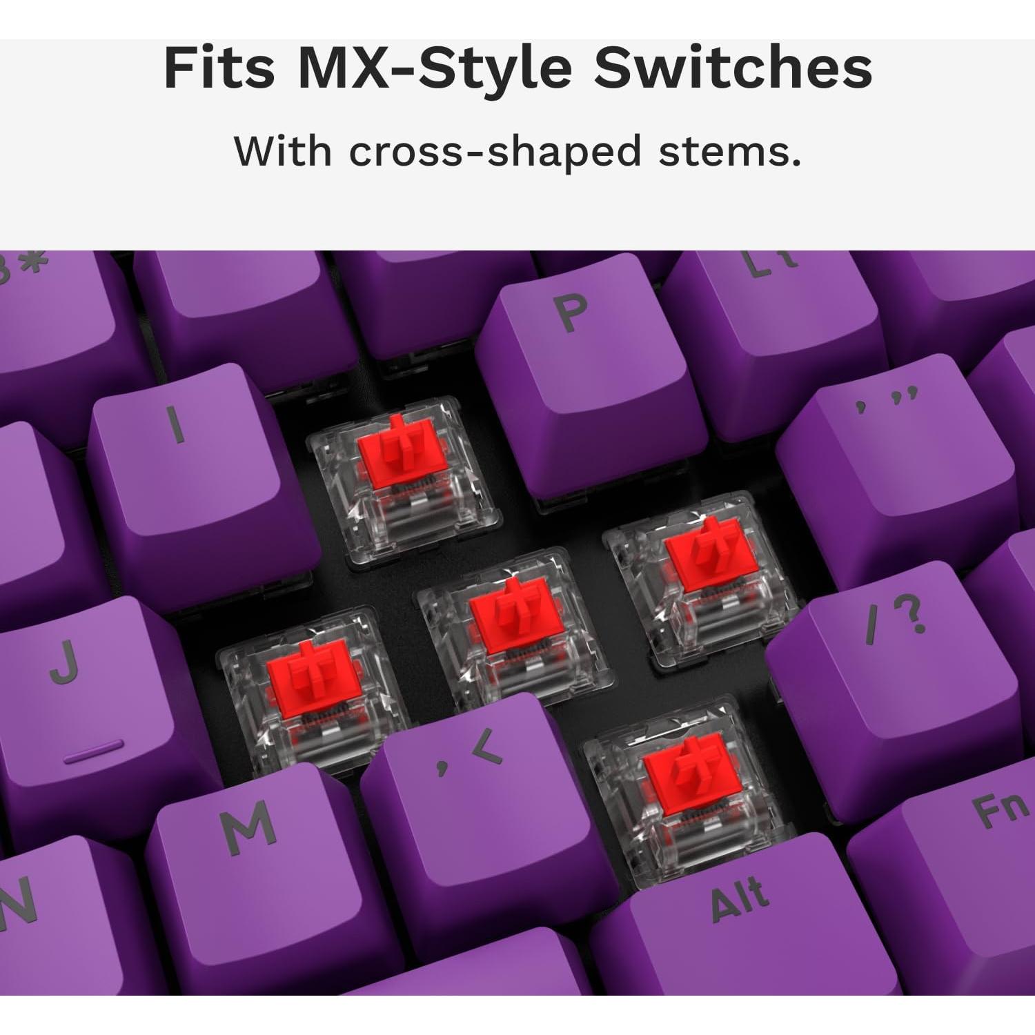 Teclas PBT Glorious GPBT Basics Púrpura para Teclados Mecánicos