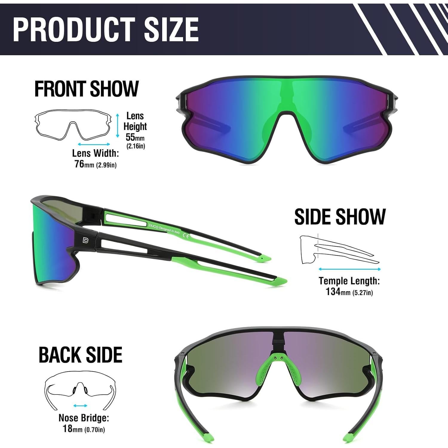 Gafas de sol polarizadas DUCO DC0023 para deportes UV400