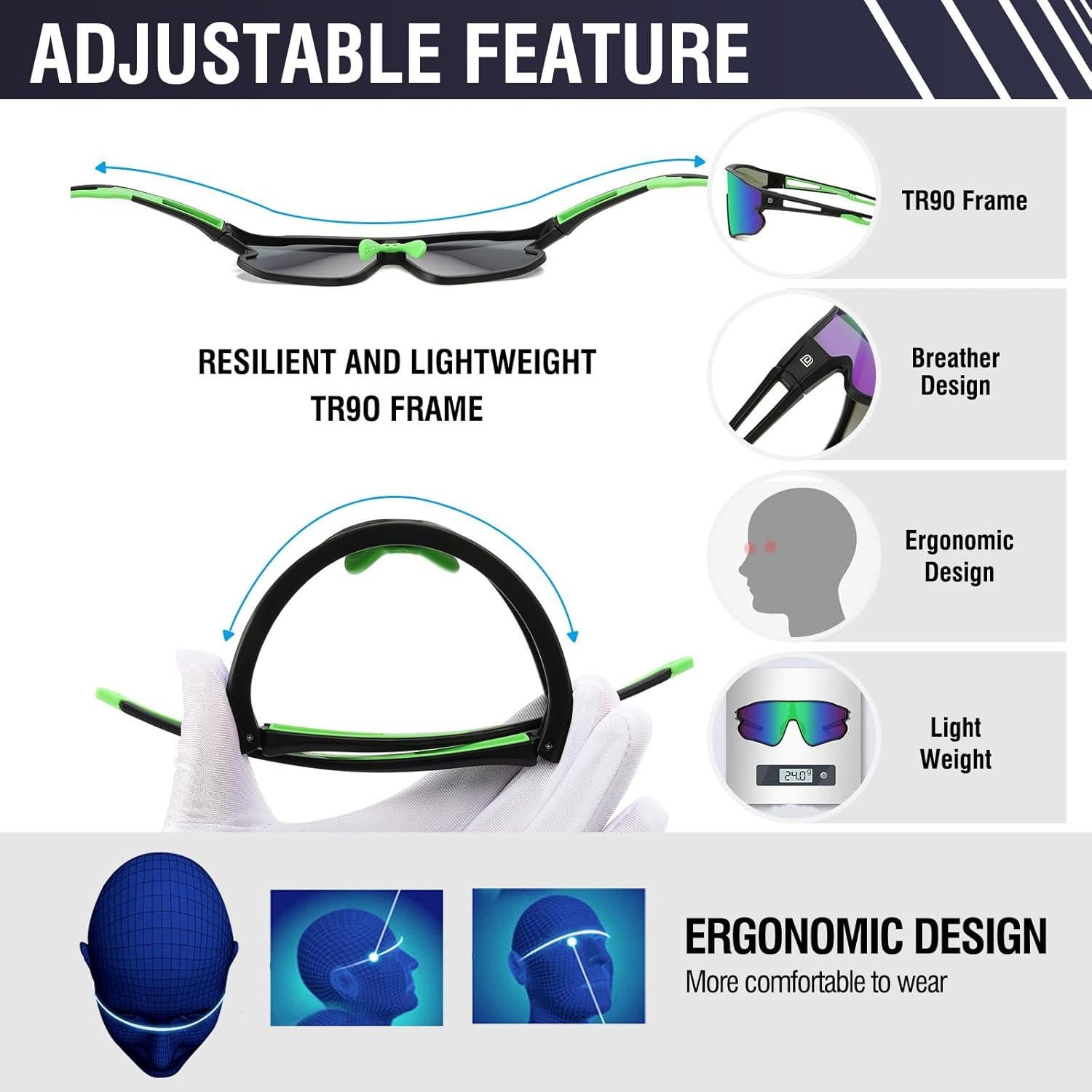 Gafas de sol polarizadas DUCO DC0023 para deportes UV400