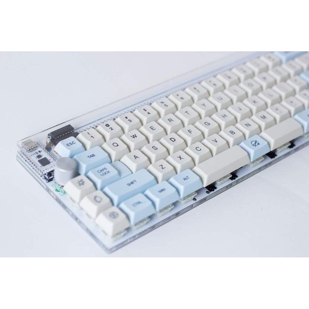 Kit Teclado Mecánico Nibble ANSI+ISO 65% Programable QMK Blanco