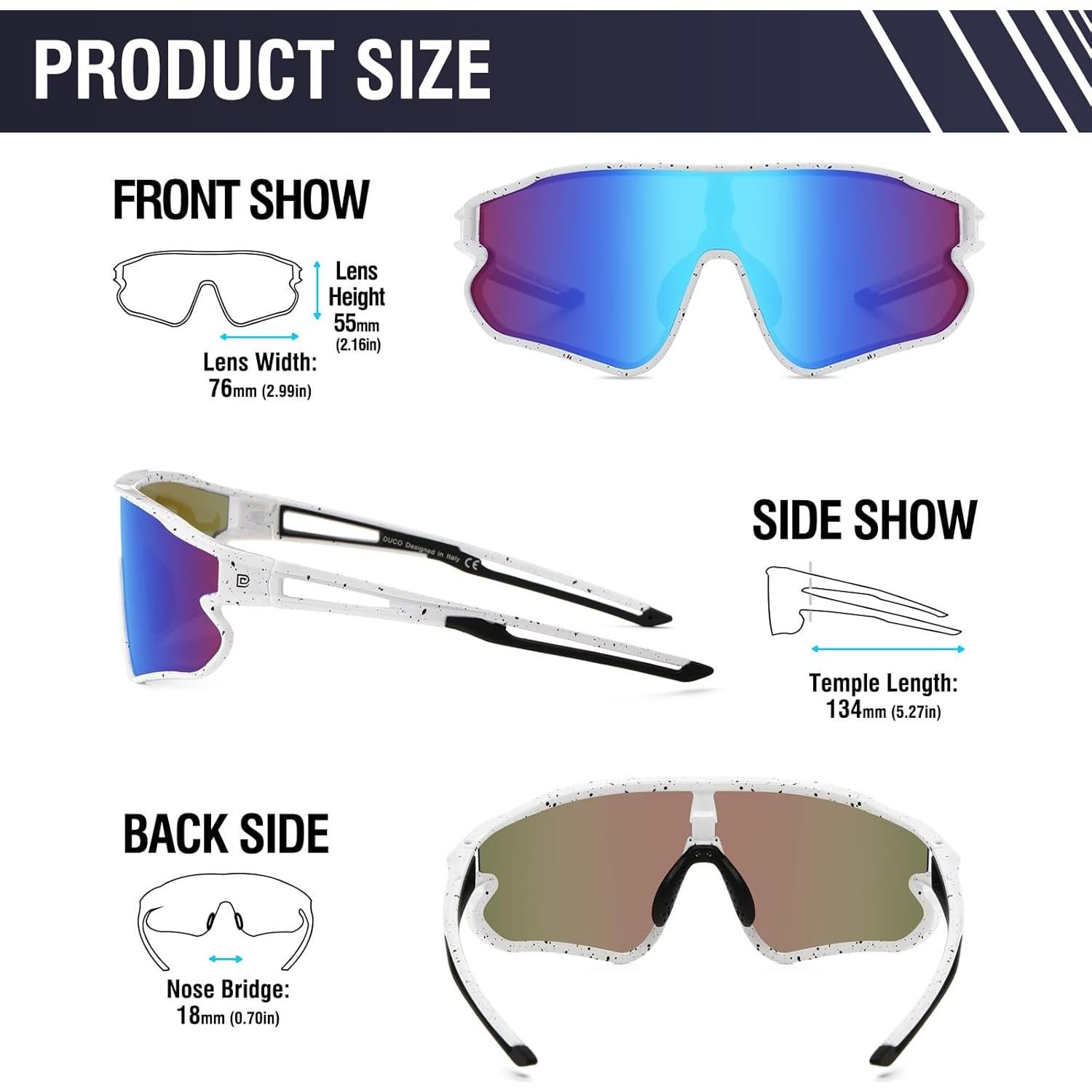 Gafas de sol polarizadas DUCO DC0023 para deportes UV400