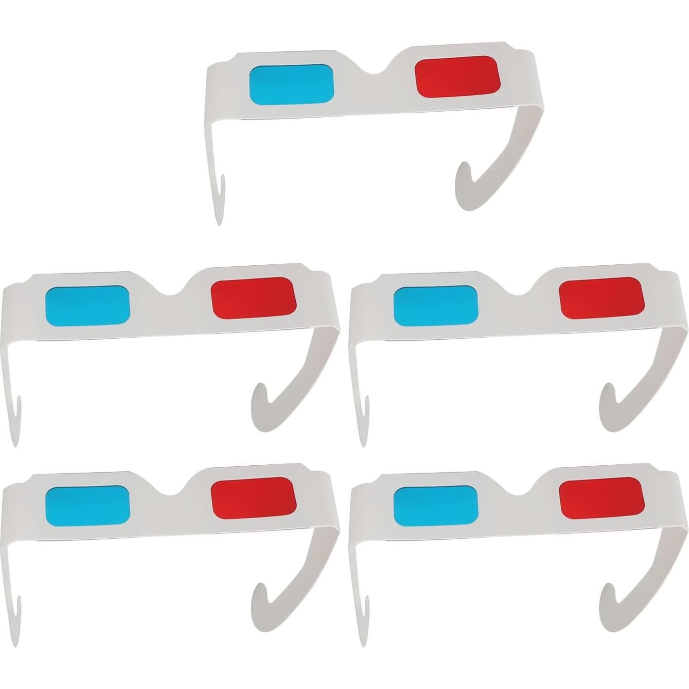 Gafas 3D Othmro 20 Pcs Rojo-Azul Cartón Lente Resina