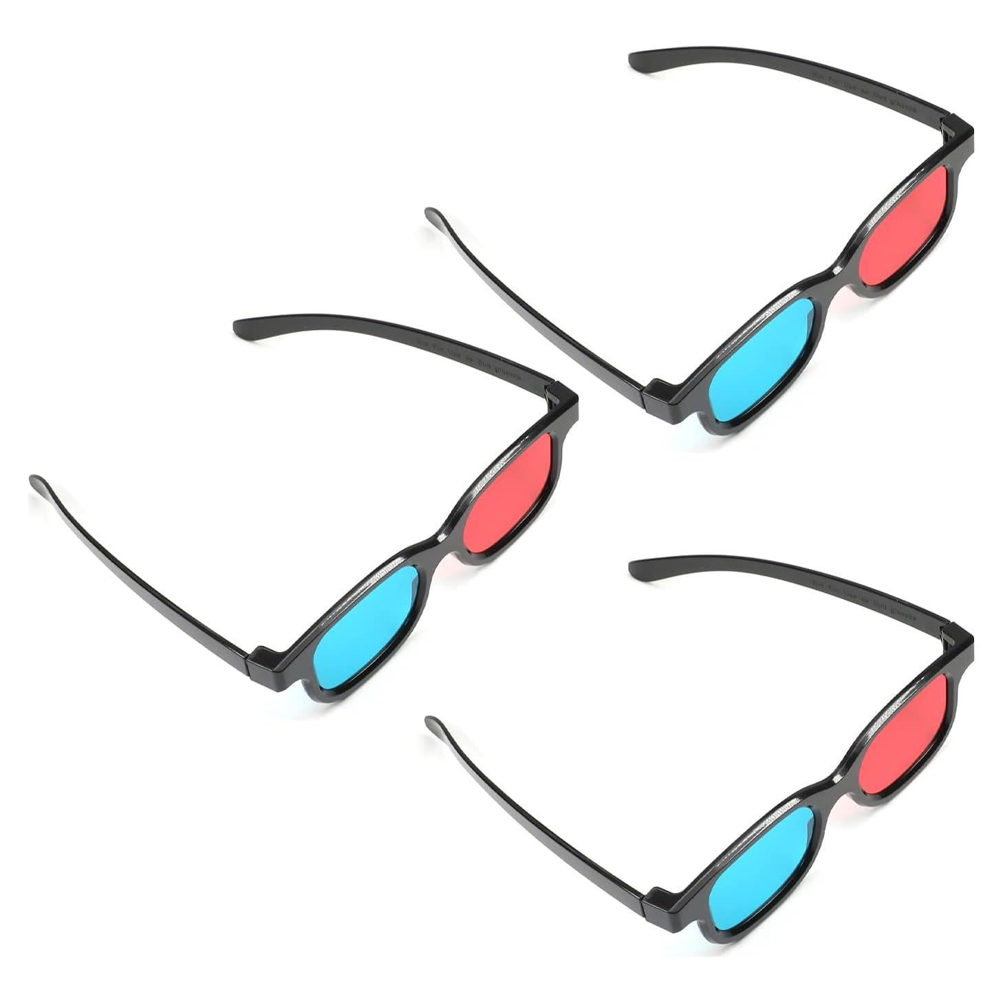 Gafas 3D Othmro - 3 Pcs Lente Rojo-Azul, Marco Plástico