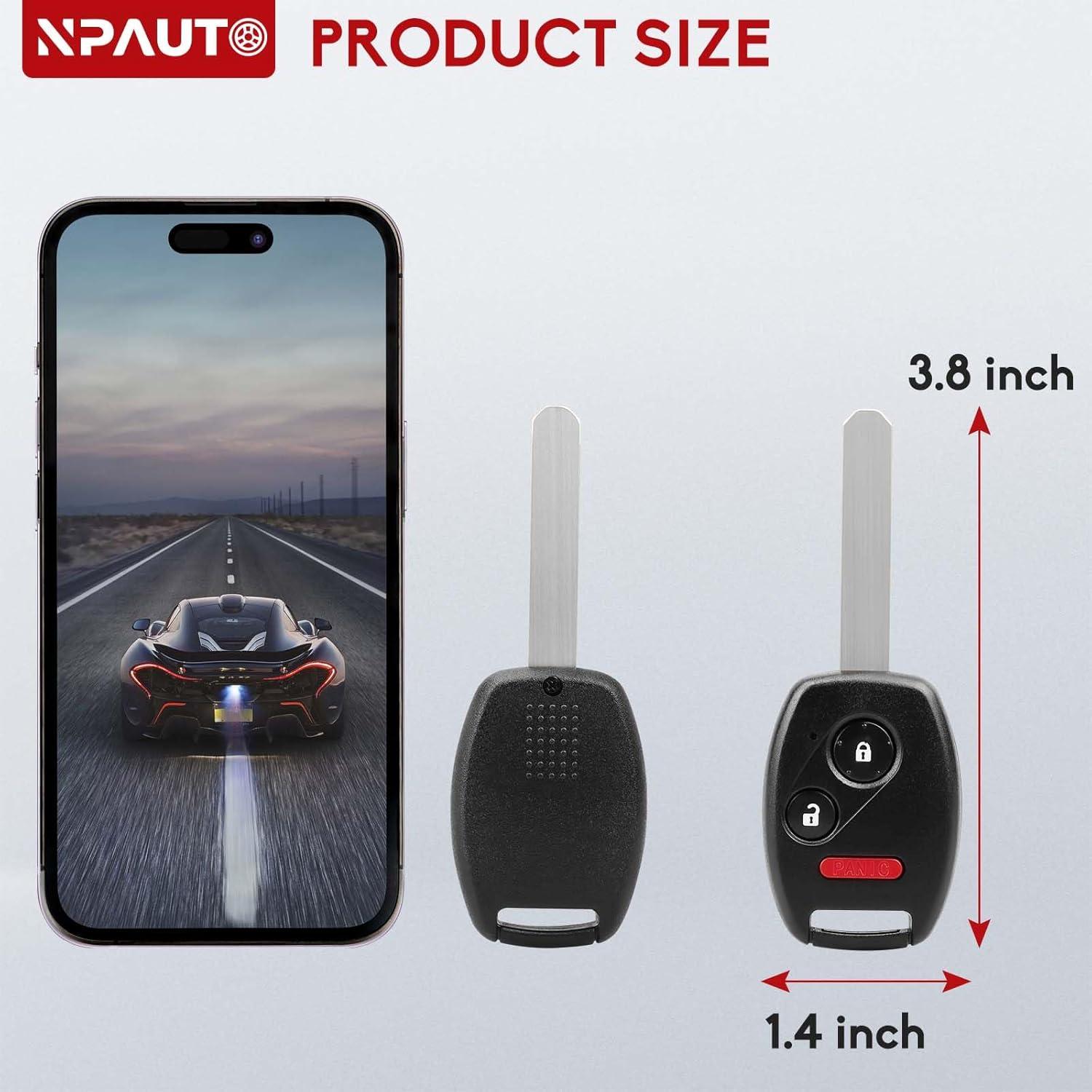 Llavero remoto NPAUTO para Honda Pilot 2005-2008, 2 piezas