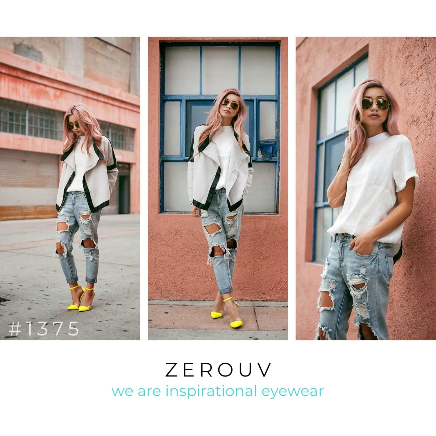 Gafas de Sol Aviador Metalicas Espejadas ZeroUV ZV-1375