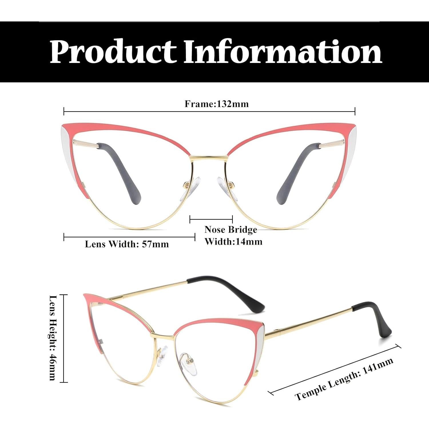 Gafas LJCZKA bloqueadoras luz azul para mujeres estilo gato