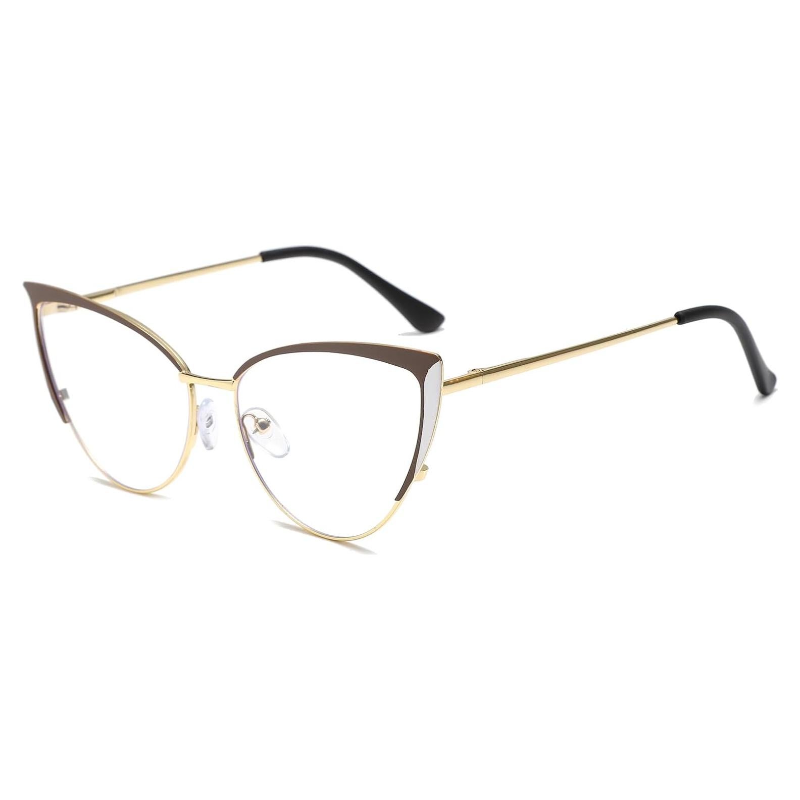 Gafas LJCZKA para Mujeres Anti Luz Azul Estilo Gato