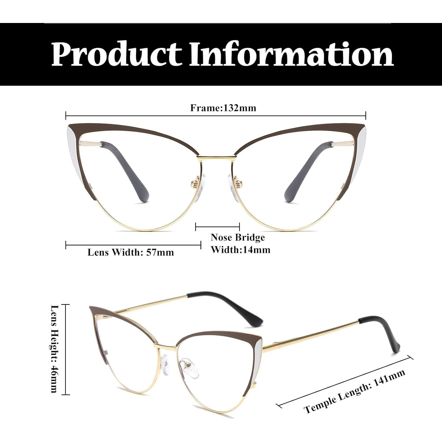 Gafas LJCZKA para Mujeres Anti Luz Azul Estilo Gato