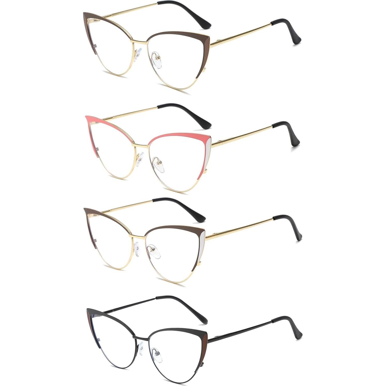 Gafas LJCZKA para Mujeres Anti Luz Azul Estilo Gato