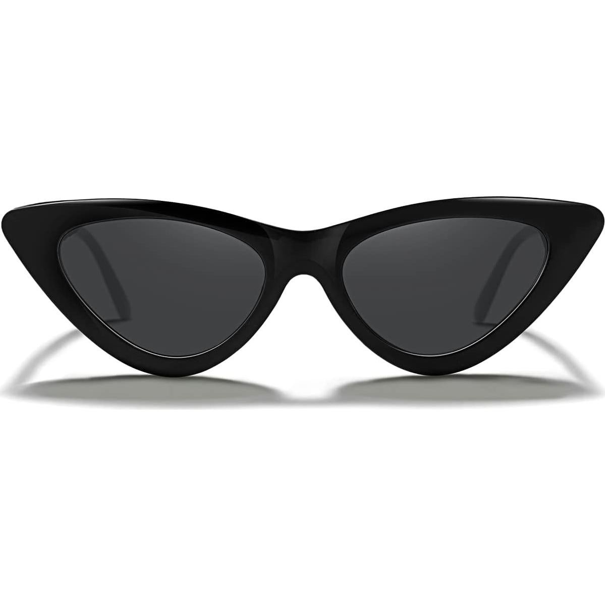 Gafas de sol ojo de gato UV400 para mujeres retro negras