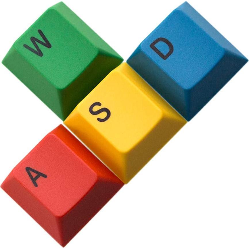 Teclas Personalizadas PBT WASD Kelendle - 4 Piezas RGBY