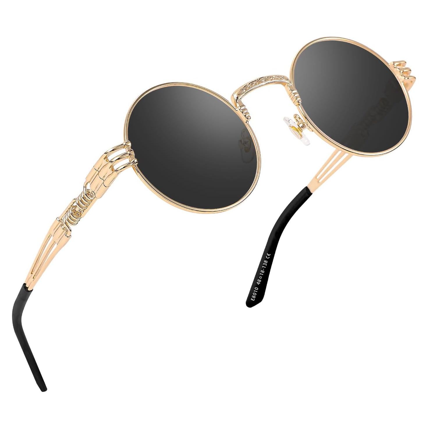 Gafas de sol redondas steampunk Yvey Essence con protección UV