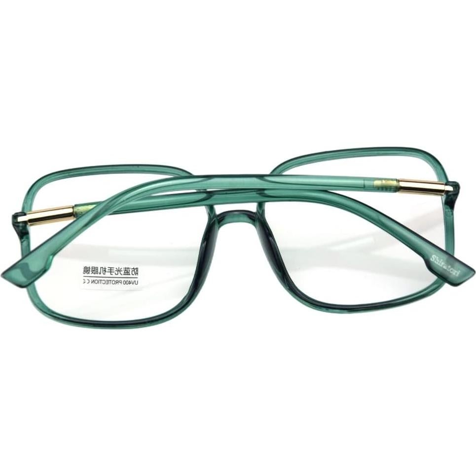 Gafas Bloqueo Luz Azul Shiratori Verde Grande Mujer