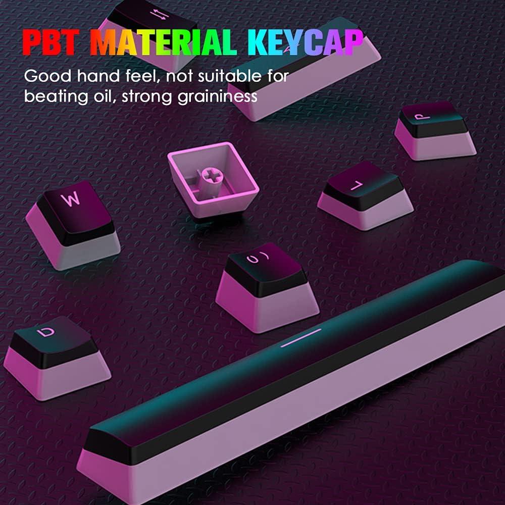 Conjunto de Teclas Pudding PBT MANBASNAKE 108 Teclas RGB Negro