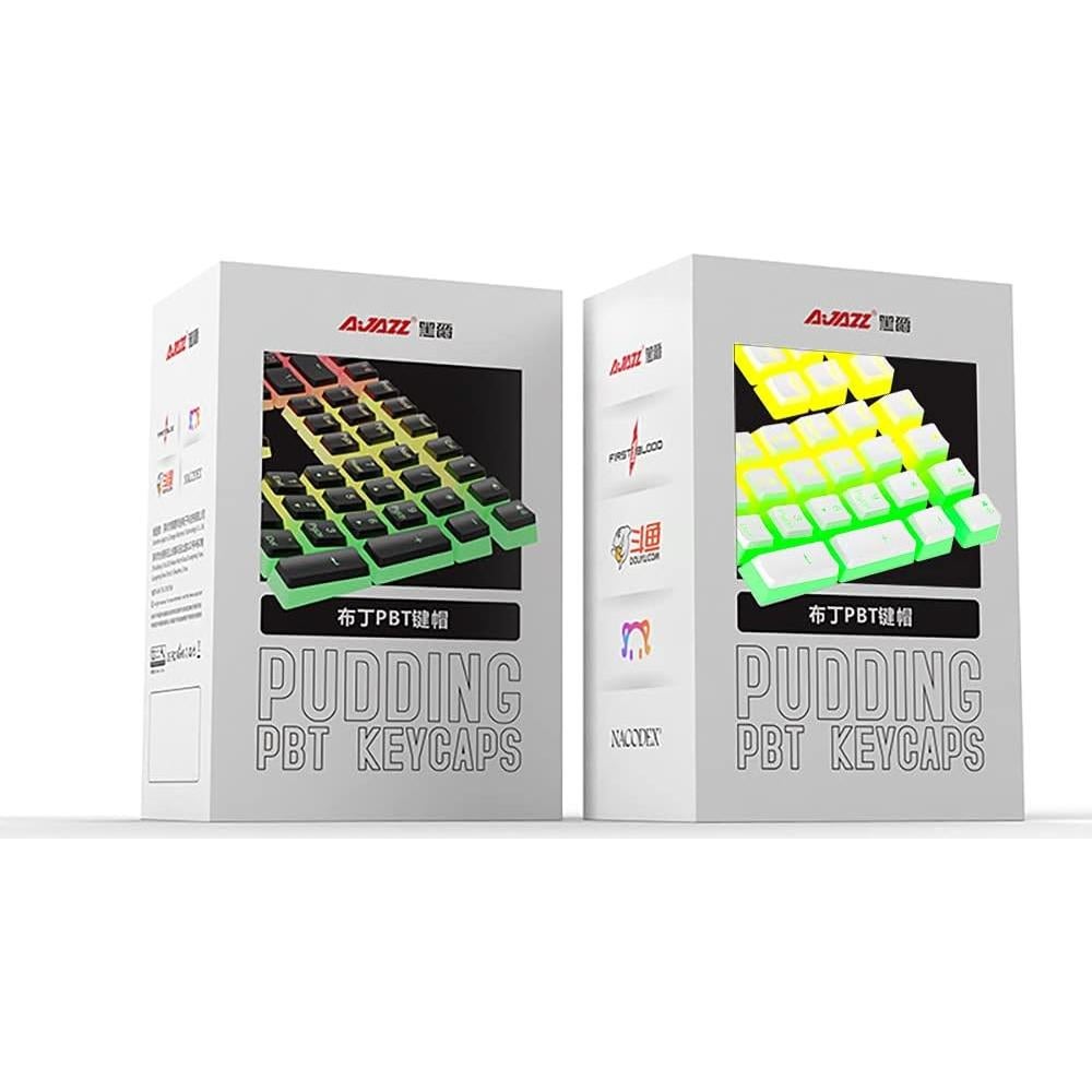 Conjunto de Teclas Pudding PBT MANBASNAKE 108 Teclas RGB Negro