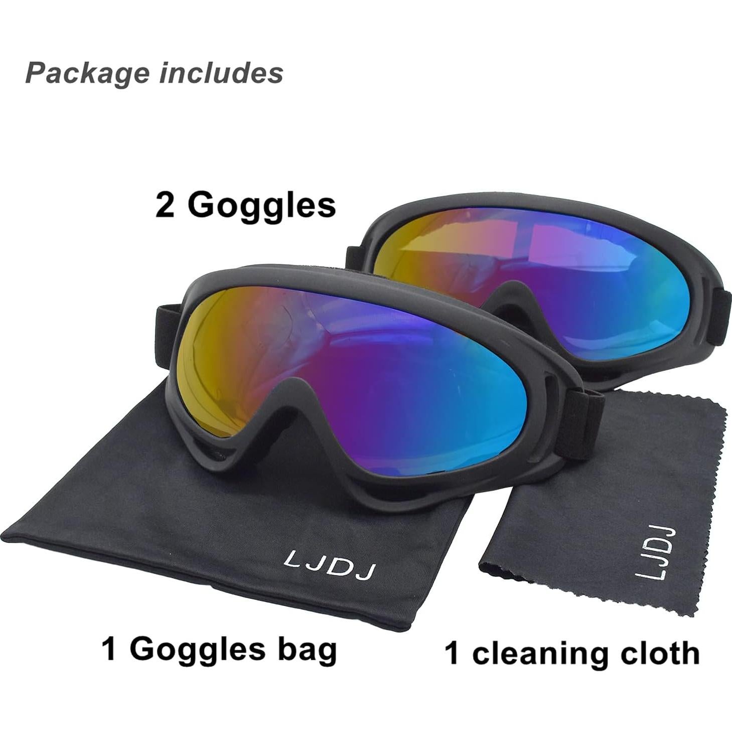 Gafas de Motocicleta LJDJ - Paquete de 2 - UV 400