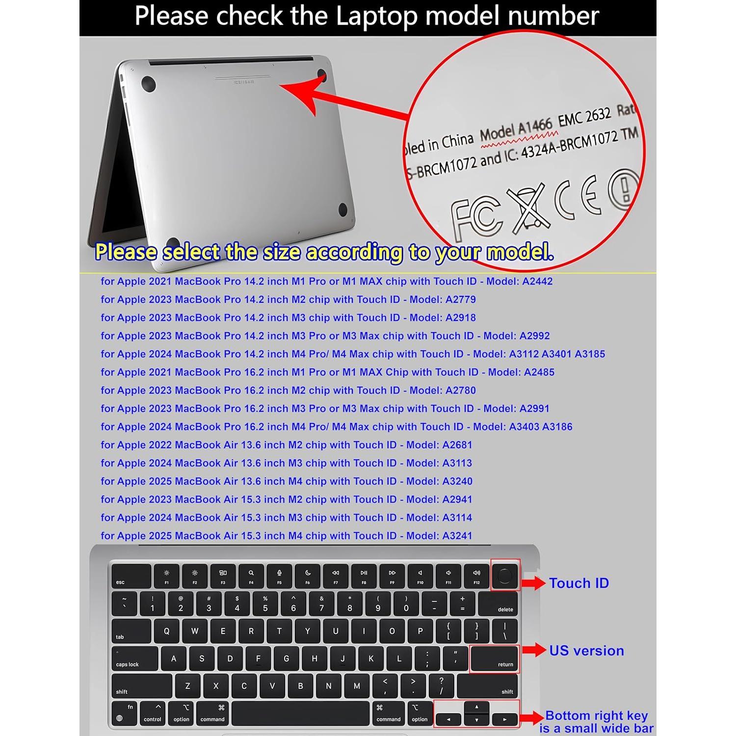 Cubierta de Silicona para Teclado XSKN Coreano US para MacBook