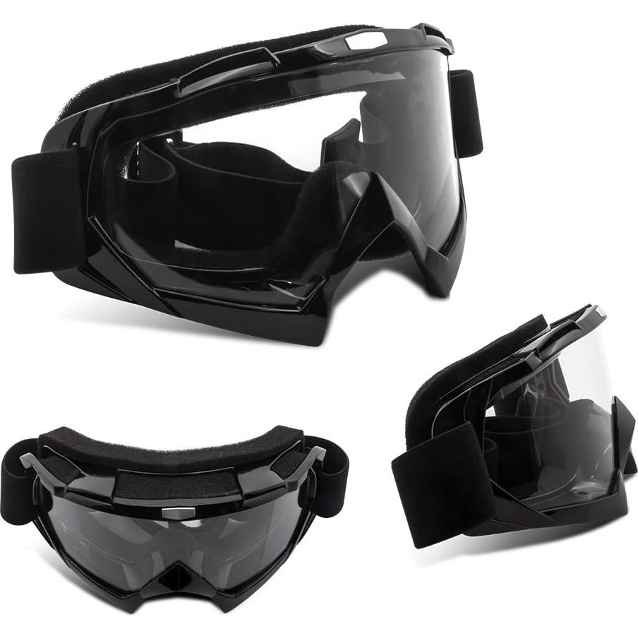 Gafas de Motocross 4-FQ HB-306 Marco Negro Lente Clara