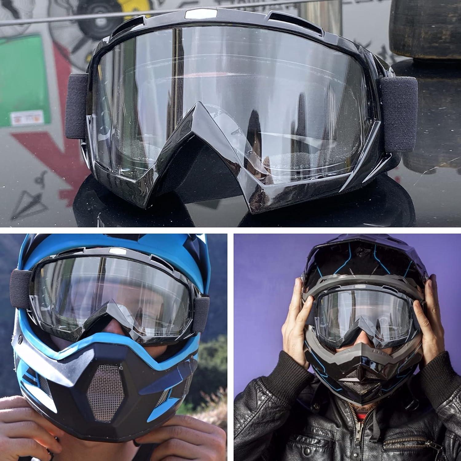 Gafas de Motocross 4-FQ HB-306 Marco Negro Lente Clara