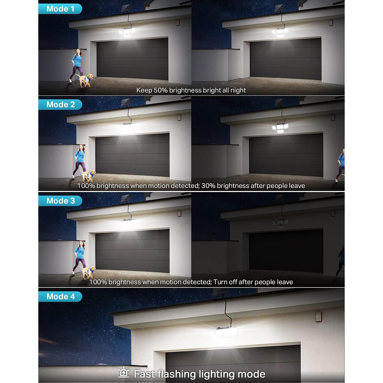 CLAONER Luces Solares 3500LM 288 LED IP67 2 Paquete