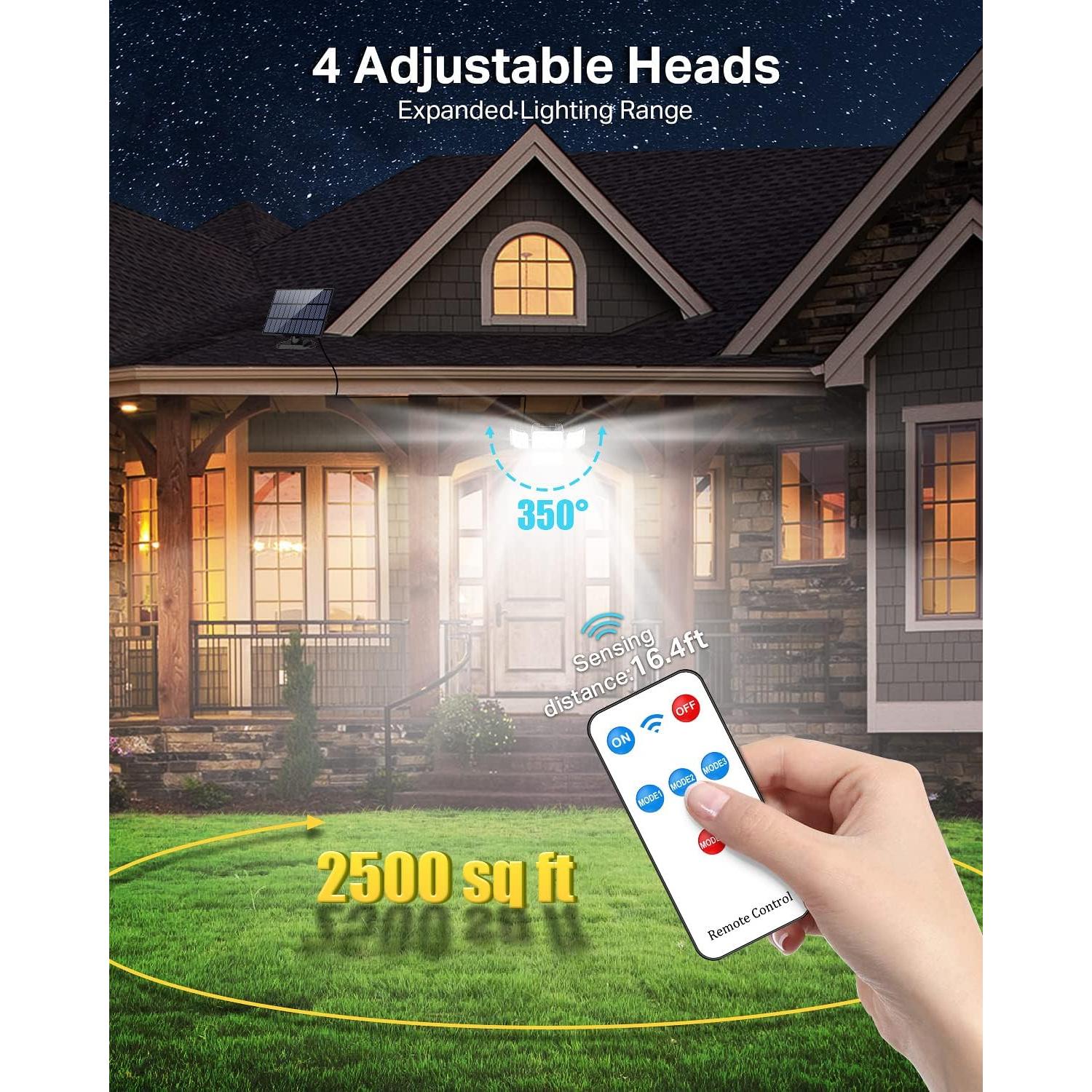 CLAONER Luces Solares 3500LM 288 LED IP67 2 Paquete