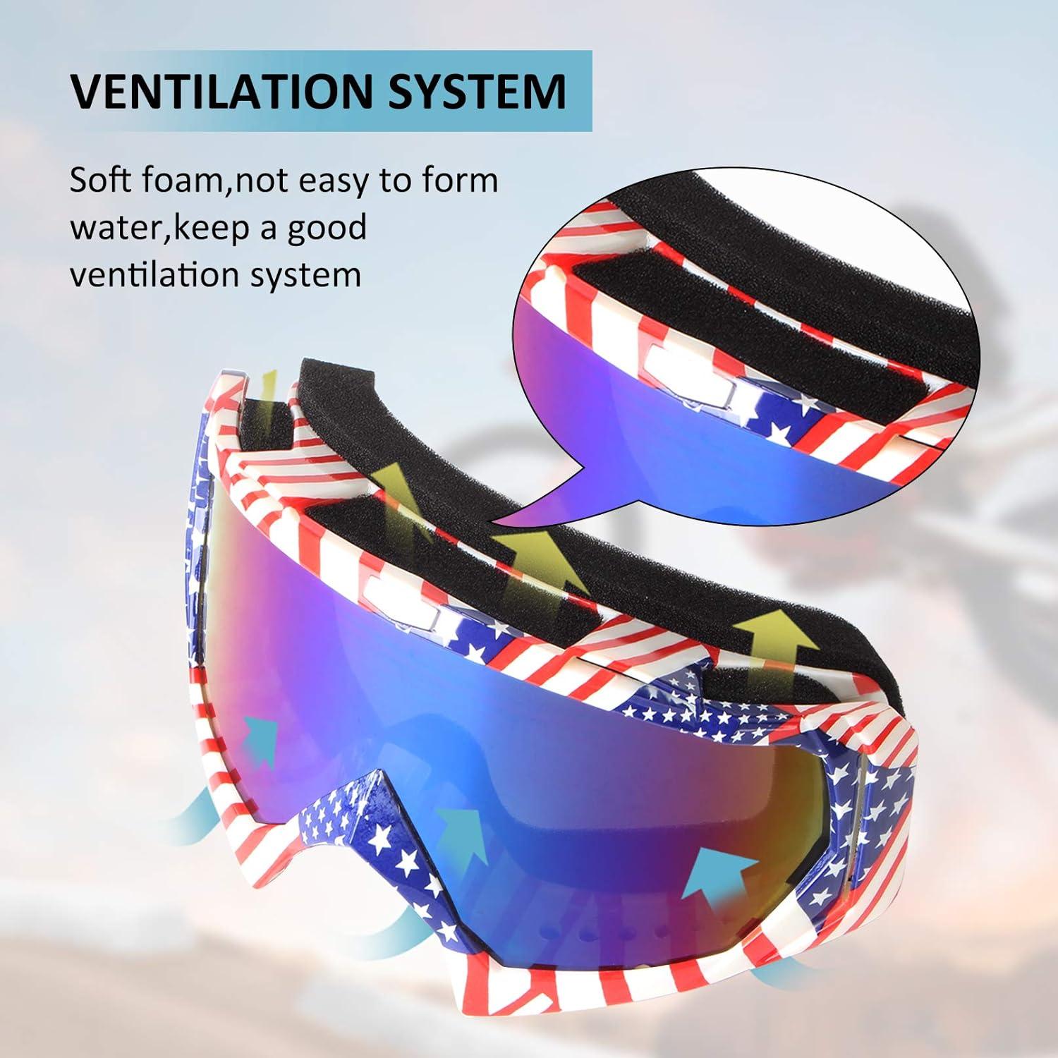 Gafas de motocross 4-FQ G28 Rojo/Blanco a prueba de viento