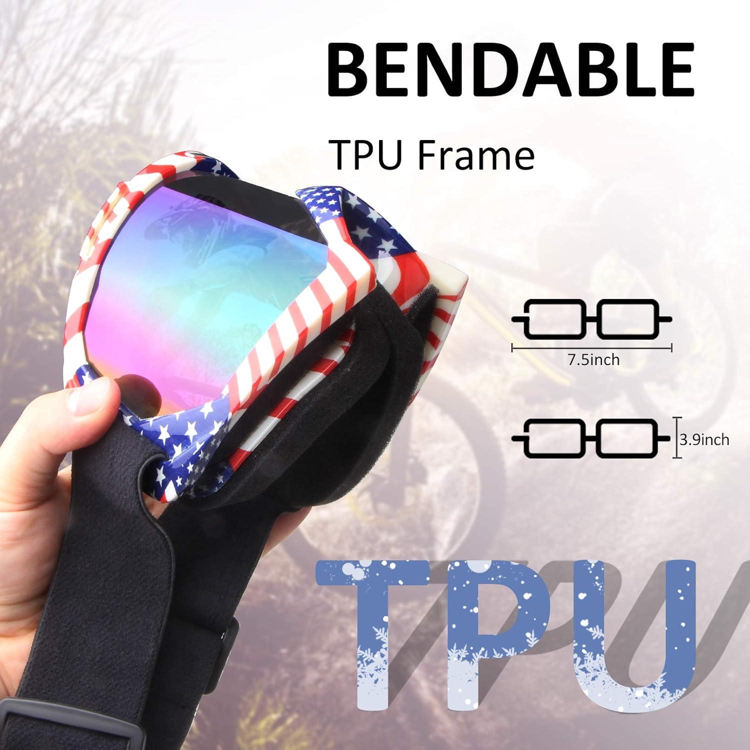 Gafas de motocross 4-FQ G28 Rojo/Blanco a prueba de viento