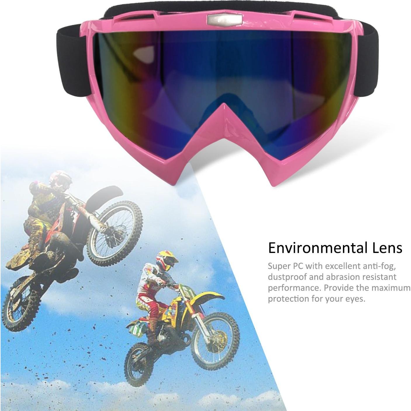 Gafas de Motocicleta 4-FQ HB-306 Rosa Anti-Vaho UV