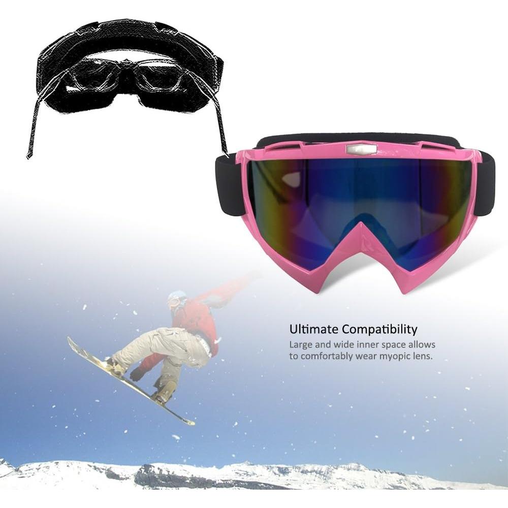 Gafas de Motocicleta 4-FQ HB-306 Rosa Anti-Vaho UV