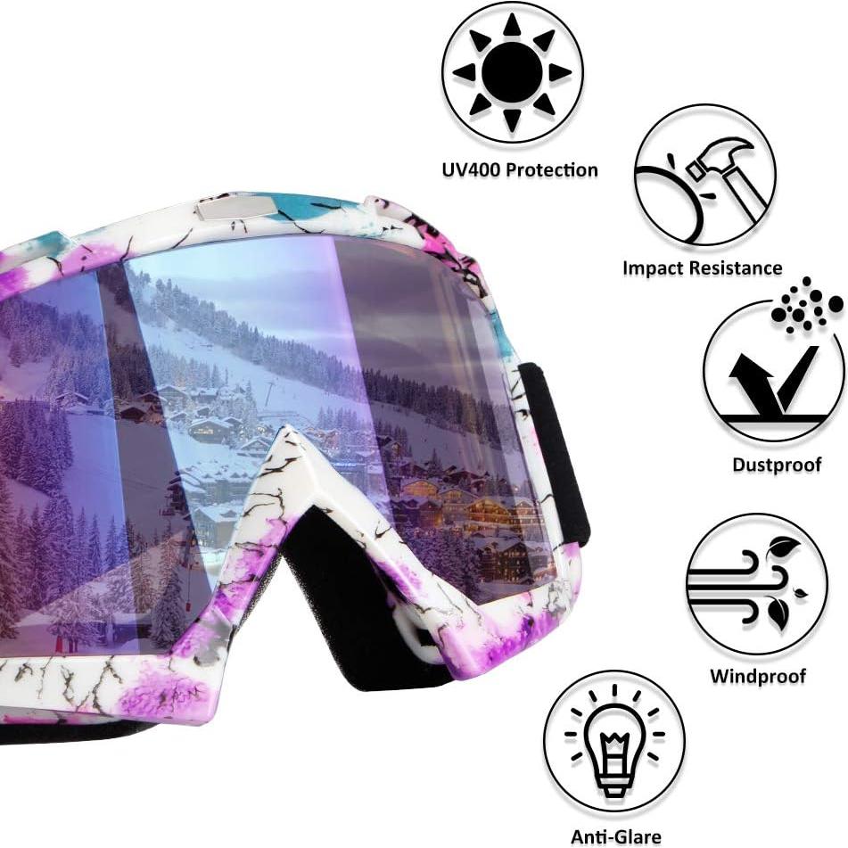 Gafas de Motocross 4-FQ HB-306 Camuflaje Rosa UV 100%