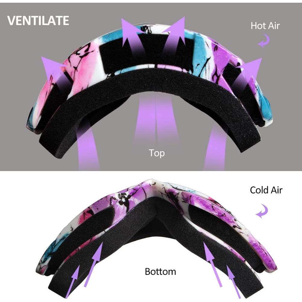 Gafas de Motocross 4-FQ HB-306 Camuflaje Rosa UV 100%