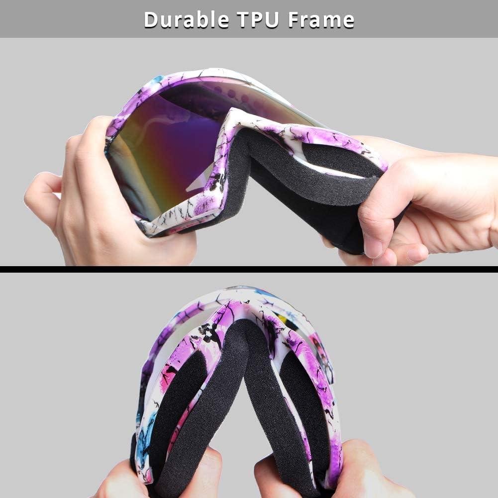 Gafas de Motocross 4-FQ HB-306 Camuflaje Rosa UV 100%