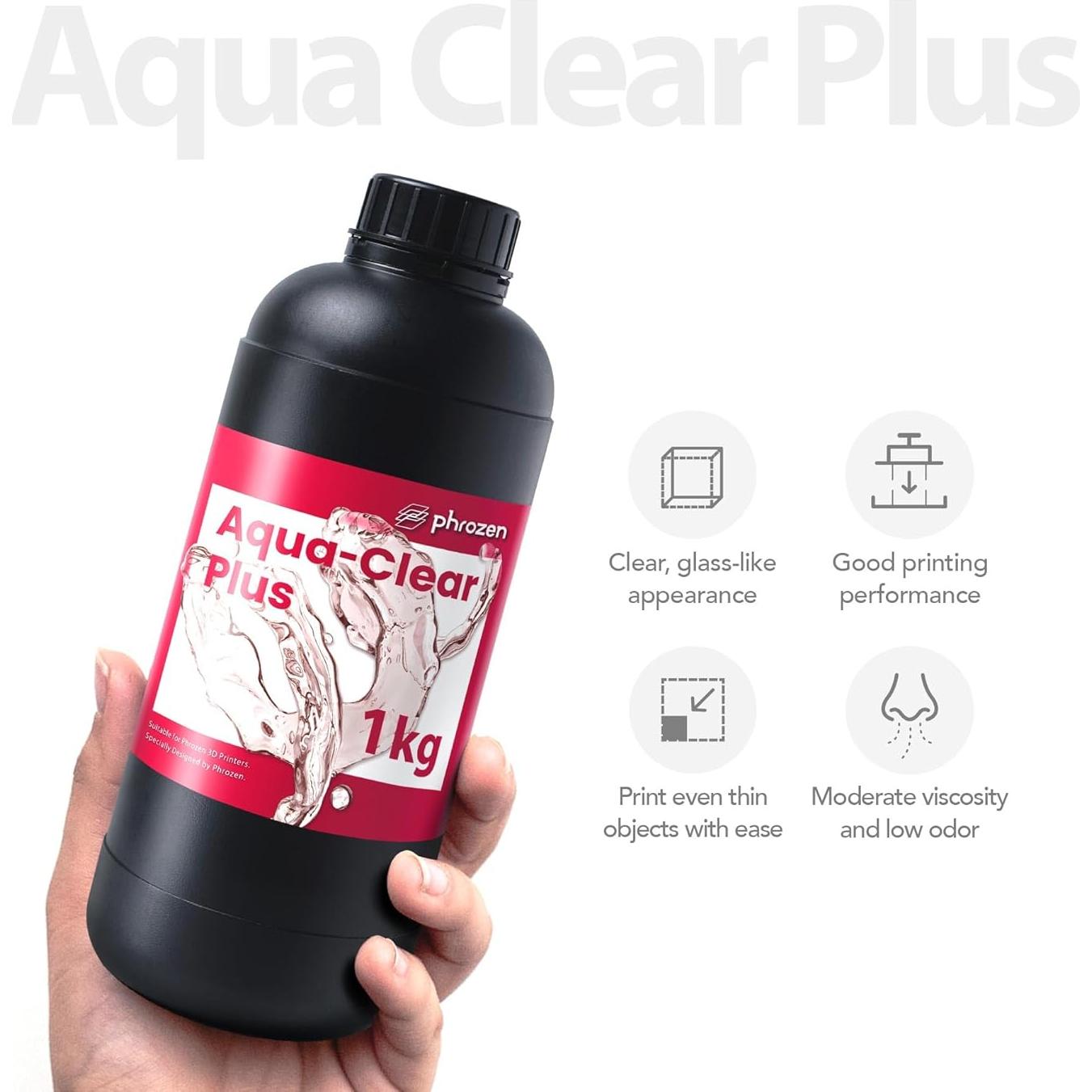 Resina 3D Phrozen Aqua Clear Plus 1KG - Baja Contracción