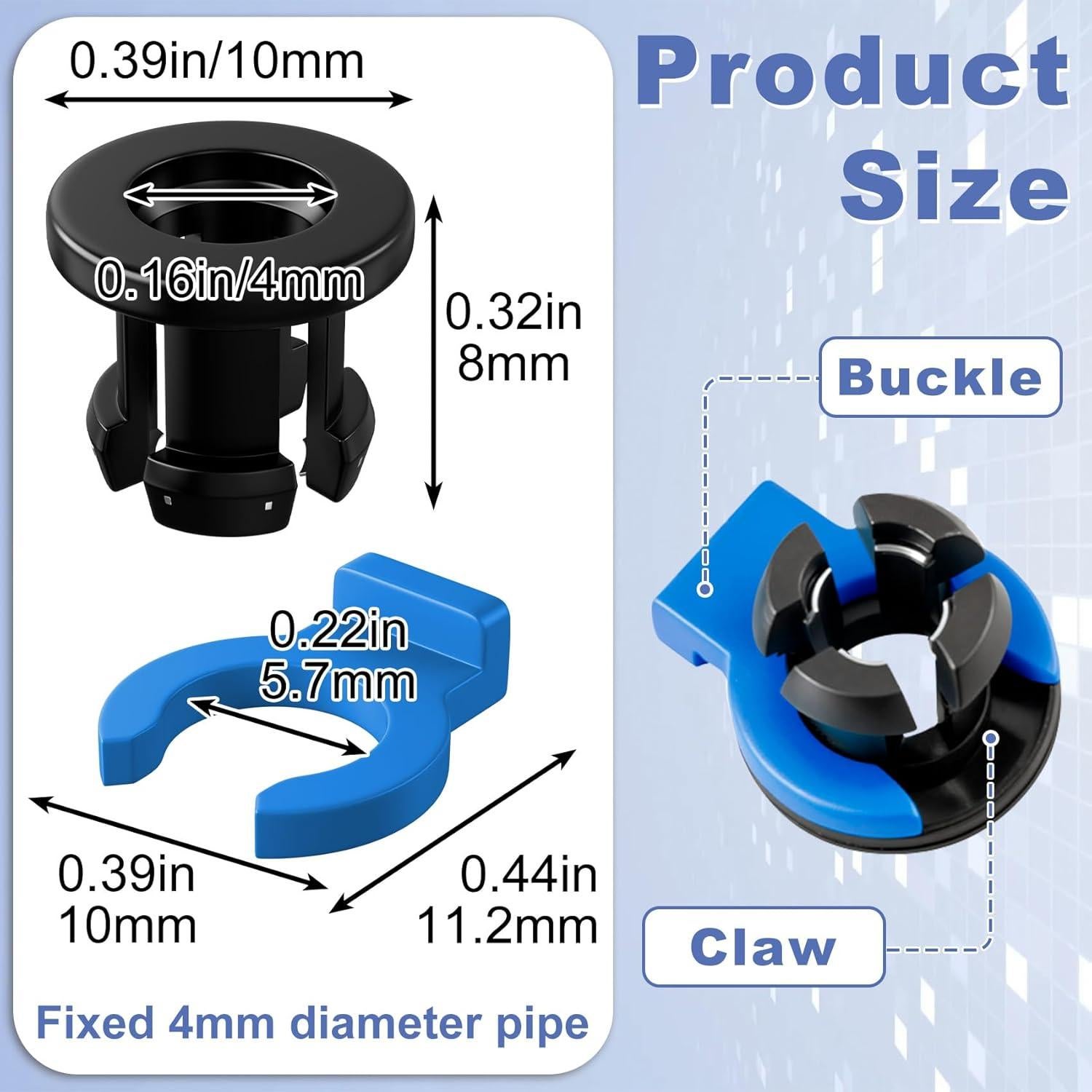 Juego de 12 Acopladores de Tubo Bowden Winsyison - Clips y Collets