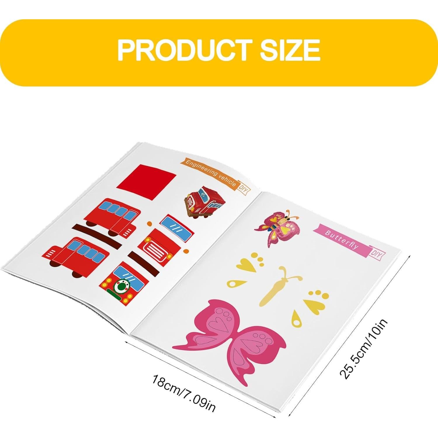 Libro de Dibujo 3D POYLKJGYT 21 Hojas 42 Patrones Reutilizables