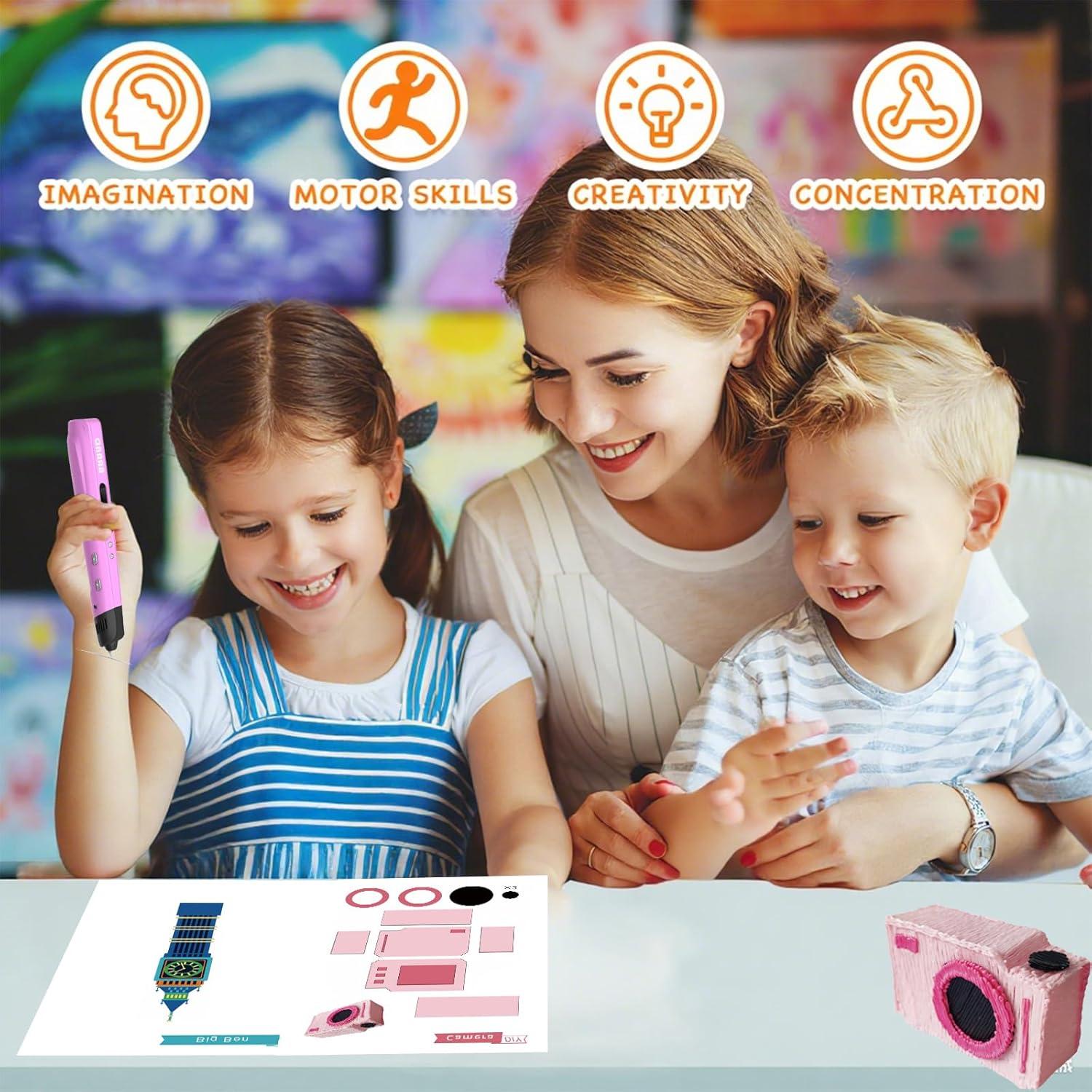 Libro de Dibujo 3D POYLKJGYT 21 Hojas 42 Patrones Reutilizables