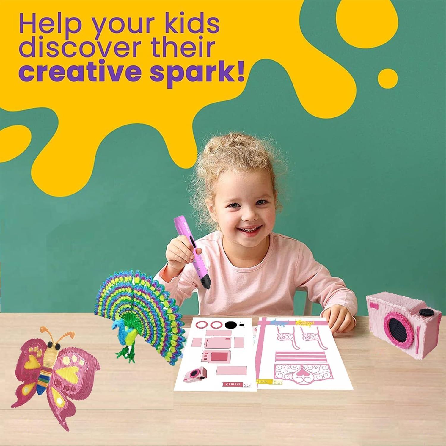 Libro de Dibujo 3D POYLKJGYT 21 Hojas 42 Patrones Reutilizables