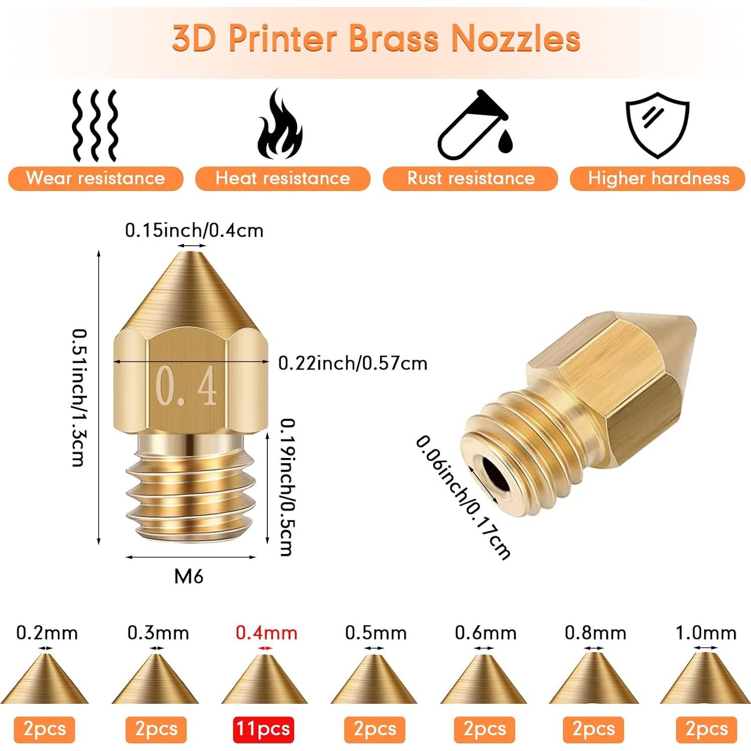 Kit de Limpieza de Boquillas 3D Leifide 50 Piezas MK8