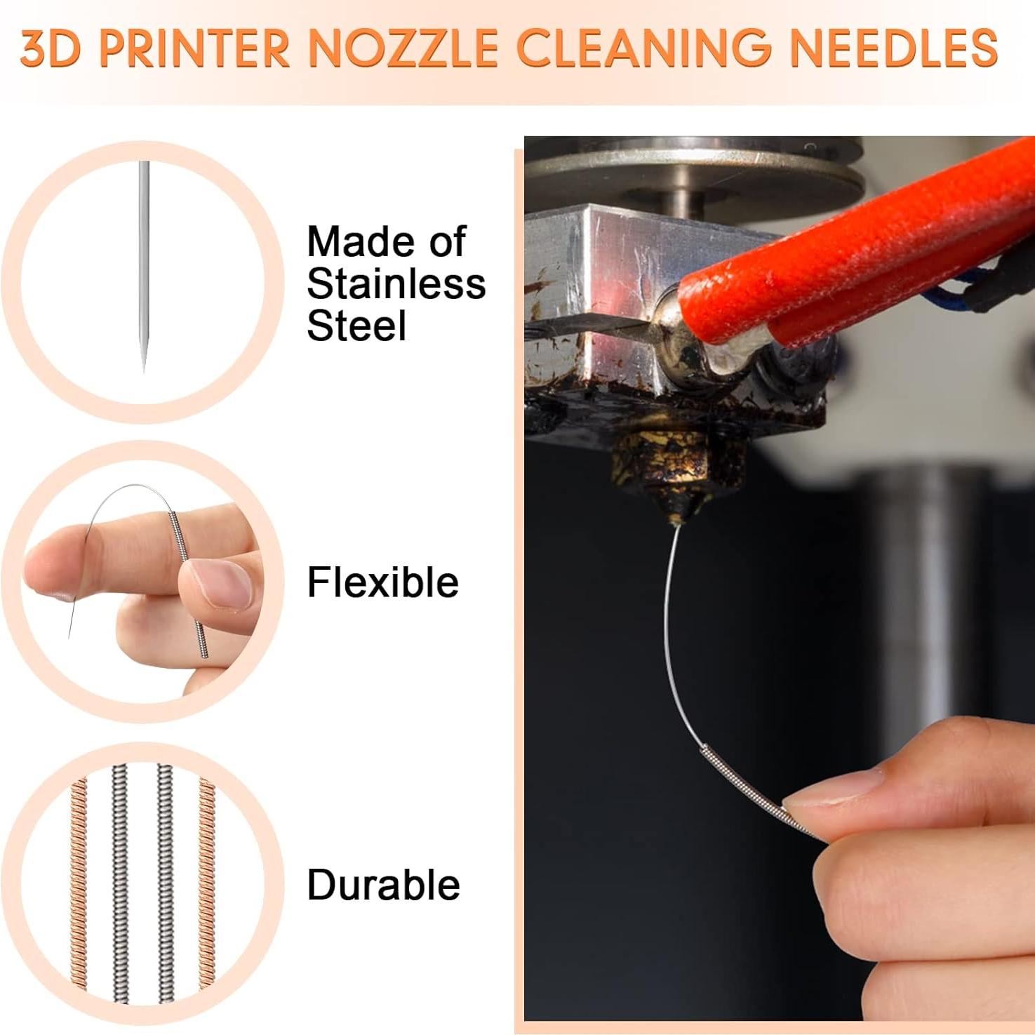 Kit de Limpieza de Boquillas 3D Leifide 50 Piezas MK8