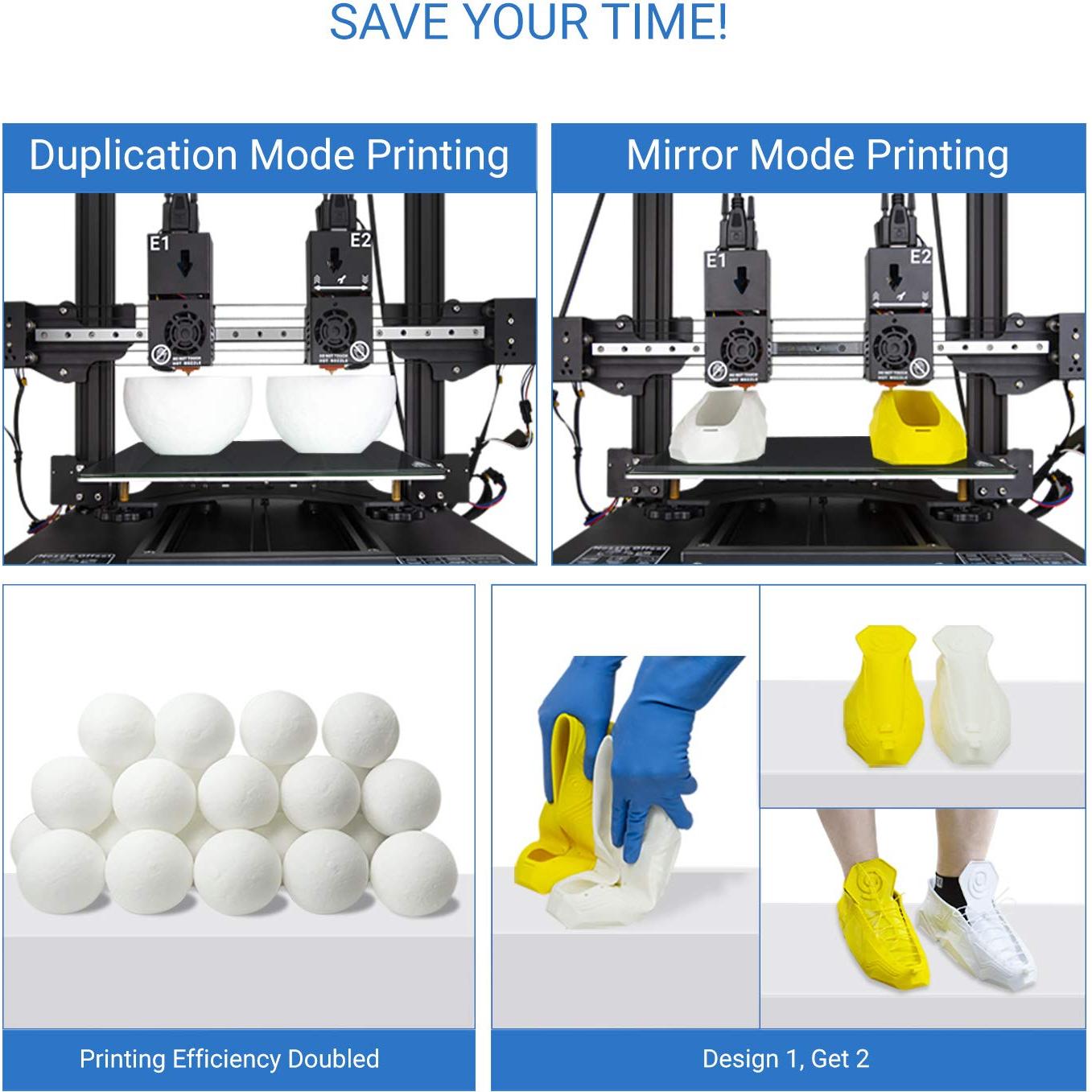 Impresora 3D Tenlog TL-D3 Pro Doble Extrusor 30x30x35cm