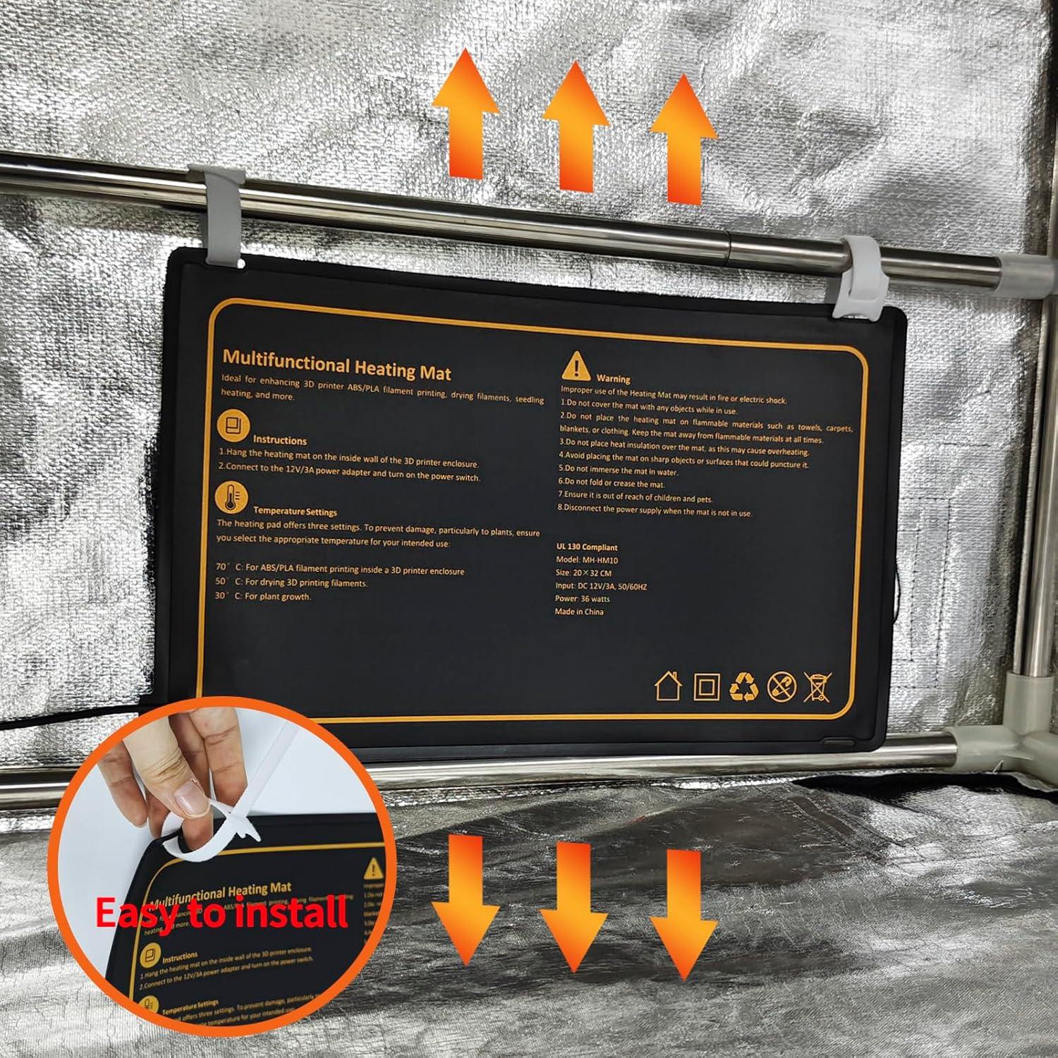 Alfombrilla de Calentamiento Makacces 32x20 cm Control Temperatura