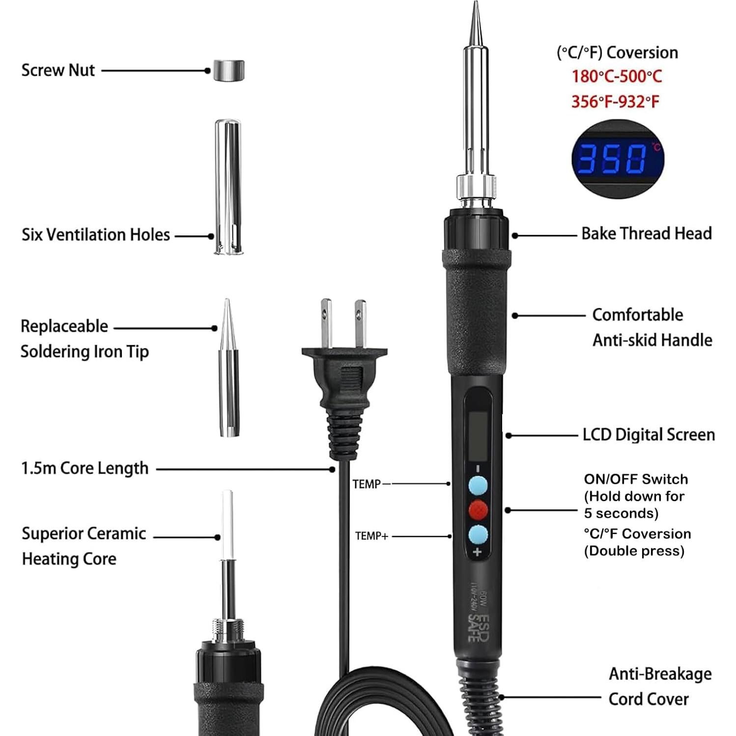 Kit de Herramientas de Suavizado 3D RETUXEP 21 Piezas 60W